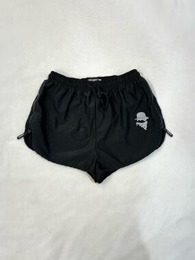 Culprit BAEthing Swim Surf Shorts Stealth Black Bandit Side Zip Women's Medium
